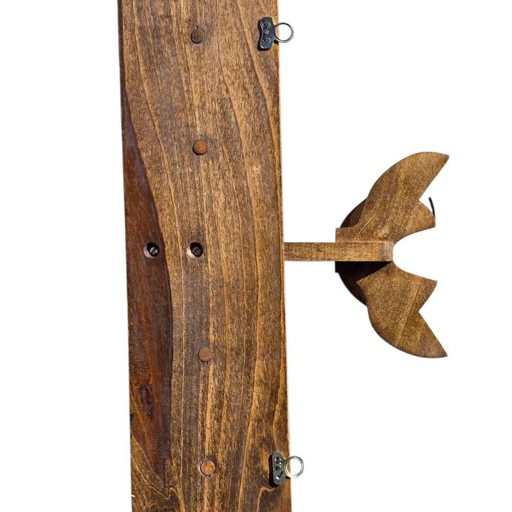 Deer wooden wall-mounted coat and hat rack